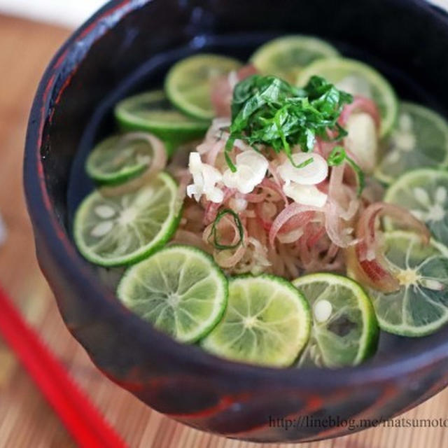 夏の終わりに「香る すだち麺」のレシピ