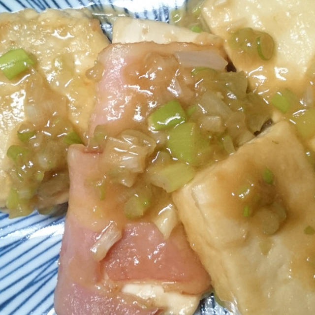 豆腐ステーキ　ベーコン巻き・ステーキ・豆腐蓮根