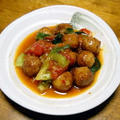 肉だんごとトマトの炒め煮