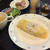 明太子クリームソースでオムライス