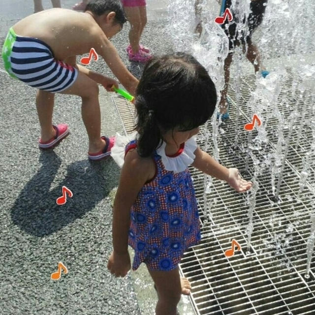 今日も水遊び！