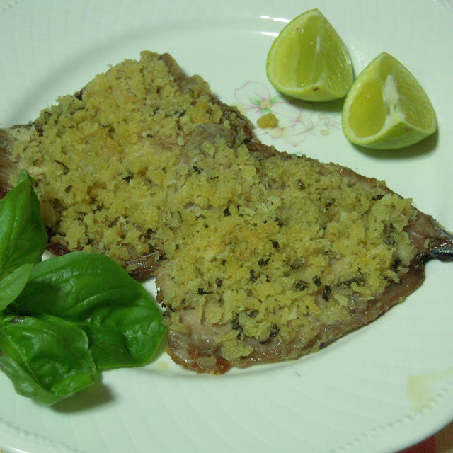 サンマのハーブパン粉焼き