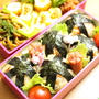 中学娘のお弁当　ブロック弁当箱で