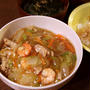 中華丼とわかめスープ