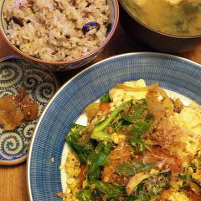 [ごはんとおかず]豆腐チャンプルとか