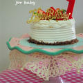 姪っ子1歳のお誕生日♪　赤ちゃんケーキとパパより似顔絵ケーキ！