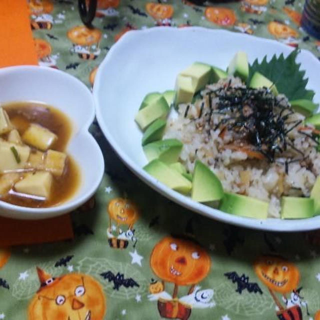 昨日の手抜き＊夕ご飯から～さんまちらし寿司＆絹厚揚げ麻婆（キッチン　ラボ）