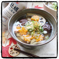 ヒガシマル『牡蠣だし醤油』で作る‼︎上品な味わい♬具沢山で食べたい！けんちん蕎麦