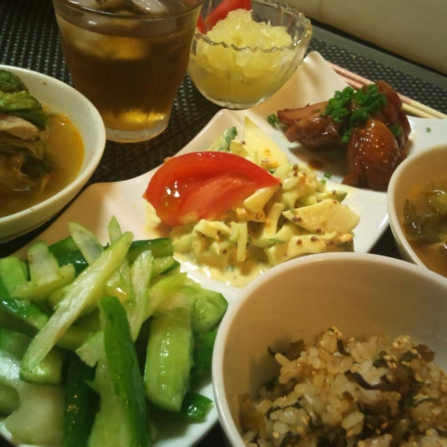 野菜メインのランチ