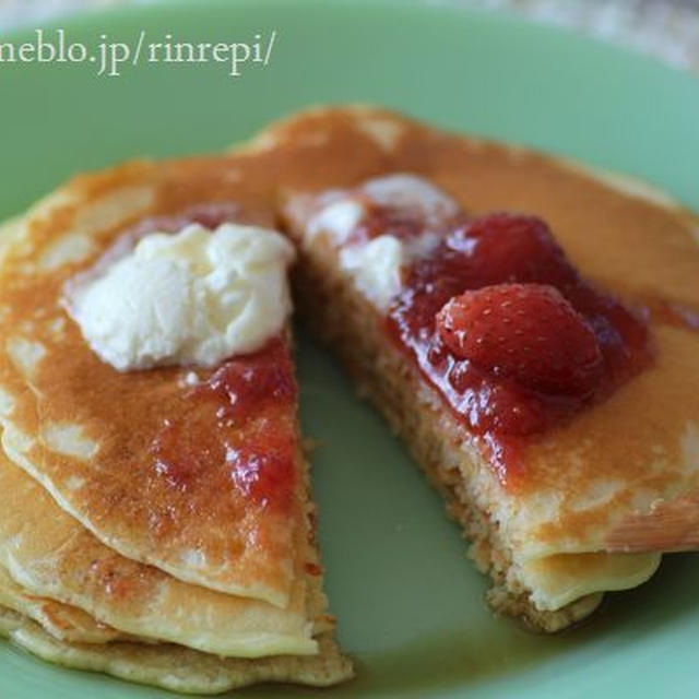 もちもち米粉パンケーキ　レシピブログ連載