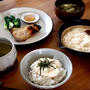 正月太り解消献立：１日目（豆腐と山芋のとろろご飯）