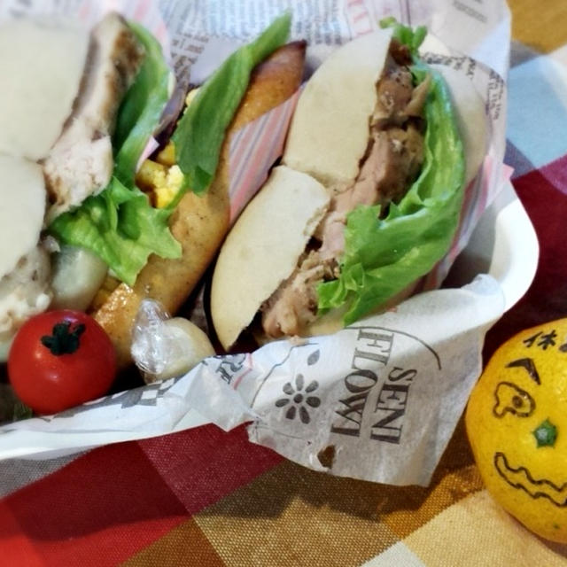 チキンサラダサンド弁当（児童クラブ用）＆皆でキャンプ！