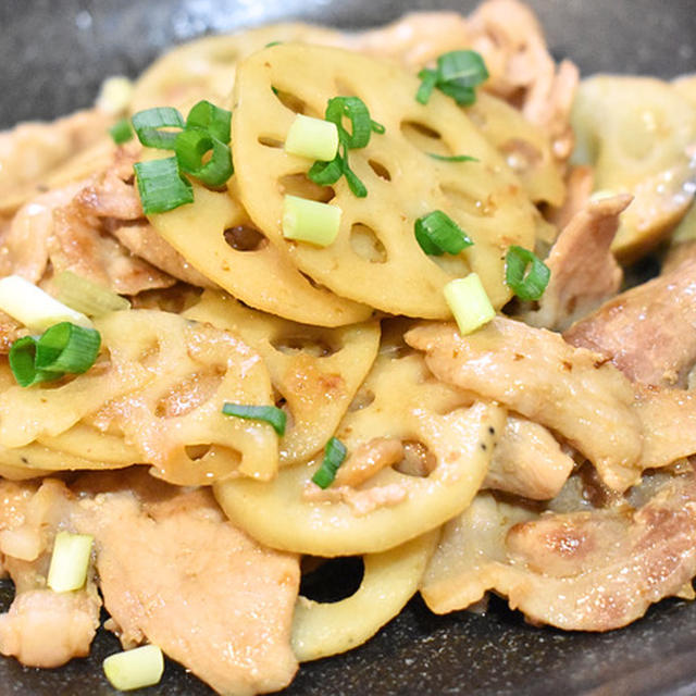 定番の味付けで♪豚肉と蓮根のさっぱり炒め