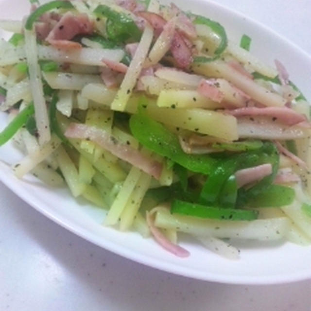 ピーマンとじゃがいものシャキシャキ炒め