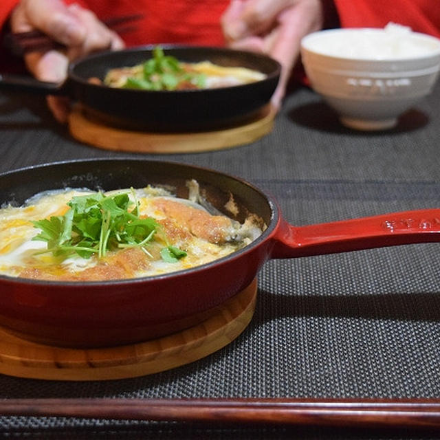 本日の朝仕事とストウブスキレットで豚ヒレカツのリメイク～カツとじ～優しさ大事。