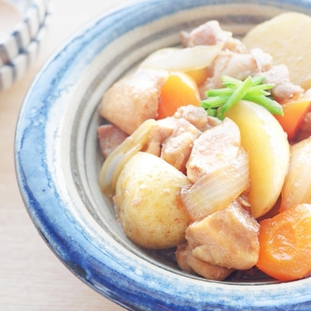 栄養丸ごと♪新じゃがいもと鶏肉のこっくり煮（レシピ）