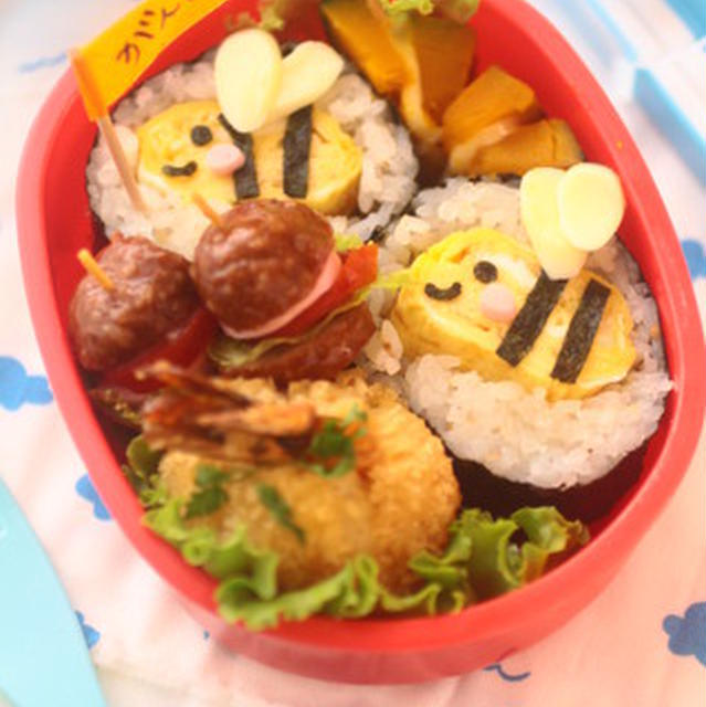 みつばち君の巻き寿司弁当　と　山Ｐ物語。