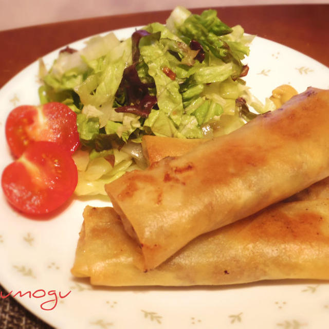 新玉ねぎの焼き春巻き＊