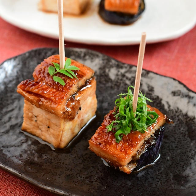 ピンチョス千本ノック！土用丑の日にうなぎとなす、焼き豆腐のピンチョス