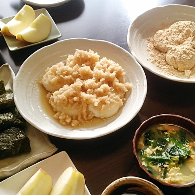 きなこと辛味 つき立てお餅で朝ごはん と オレンジ色の憎いやつ 古っ By アクンさん レシピブログ 料理ブログのレシピ満載