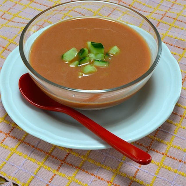 理想のトマトで混ぜるだけ〜の超簡単！和洋どっちもいけちゃう、ひんやりスープ。