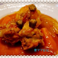 「チキンのBBQトマトソース煮」♪