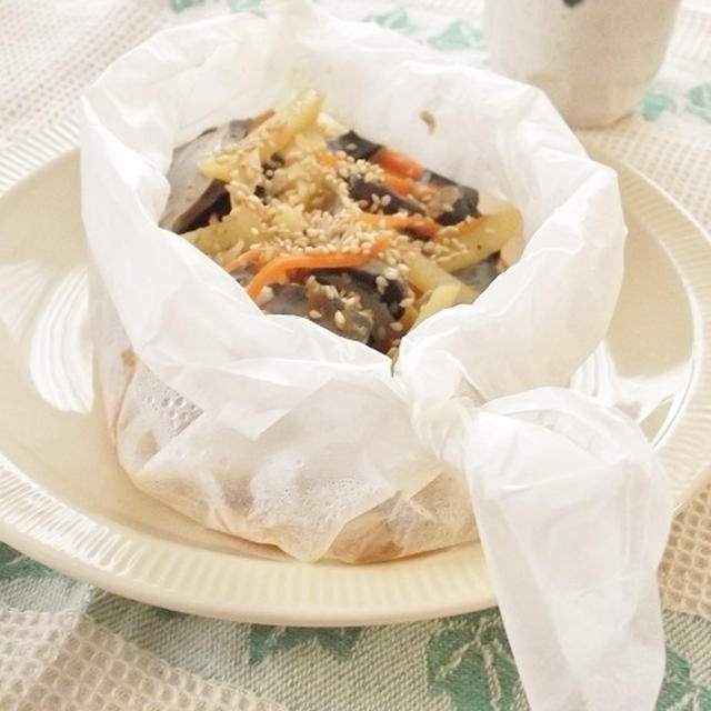 包み蒸しで　鯖じゃが！！