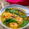 レタスと海老のカレー中華スープ (レシピ)