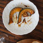 かぼちゃのバルサミコマリネ　チャサインチナッツがけアレンジ；作り置きしておいたリエットと一緒にパンにのせて、、