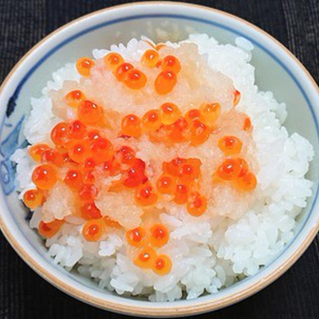 イクラおろしで昼ごはん