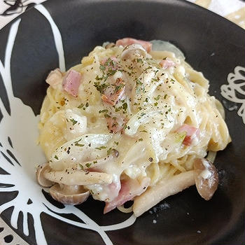 PREMiLスキム コラーゲンでクリームパスタ