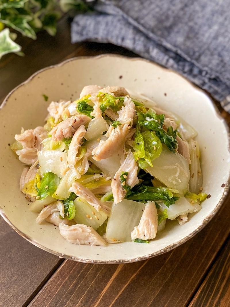 【レンジだけ】白菜と鶏ささみの簡単サラダ