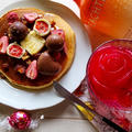 薔薇氷de癒し＆氷も長持ちなピーチツリーサワー♡苺と贅沢チョコ、デーツの蜂蜜パンケーキ♪