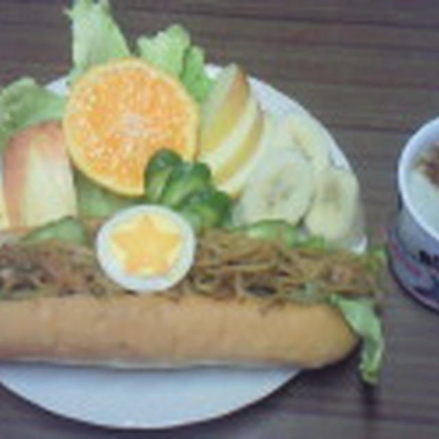 Good－morning ラビっ子の焼きそばドッグ～じゃよ♪