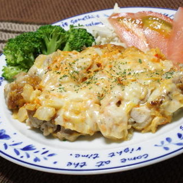 13/10/21 鶏もも肉のキムチチーズ焼き