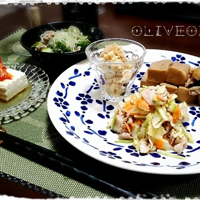 豆腐系料理3品かぶり＆男子に好評一品のおうちごはん。