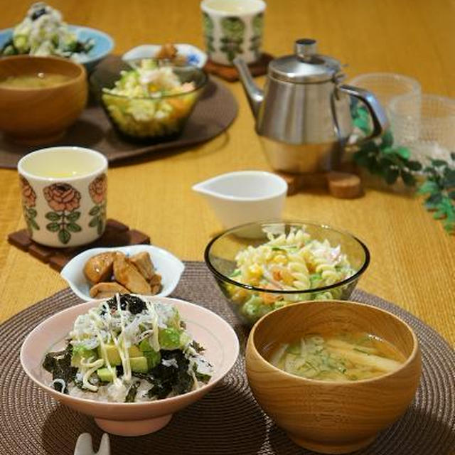 お手軽アボカド丼とまぐろの角煮