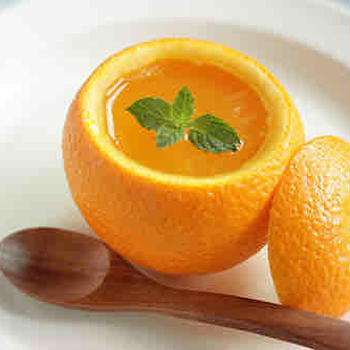 丸ごとオレンジゼリーの作り方