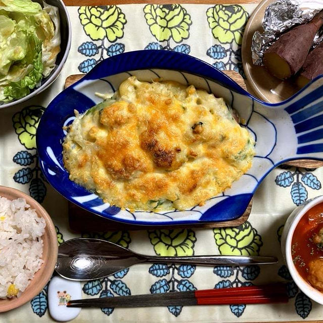 チョコ作り延期ー！＆鶏肉とほうれん草のグラタン