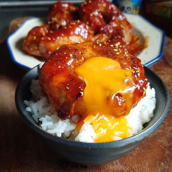 懐かしレシピより❤おかわりがとまらない旨だれオニオンリング肉巻き❤