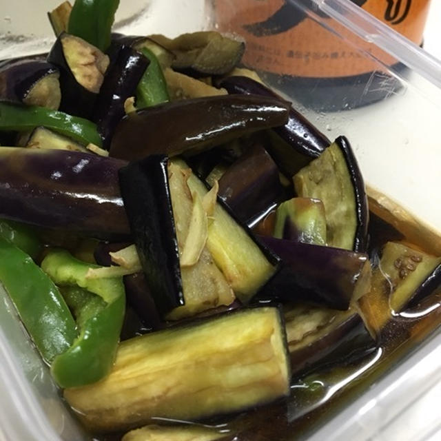 茄子ピーマン生姜炒めの汁浸し