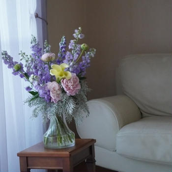 パステル調の花束