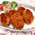 鶏のつくねの照り焼き Teriyaki chicken meatball