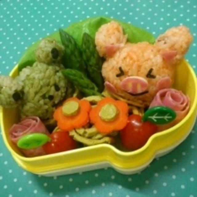 野菜パウダーでキャラ弁♪