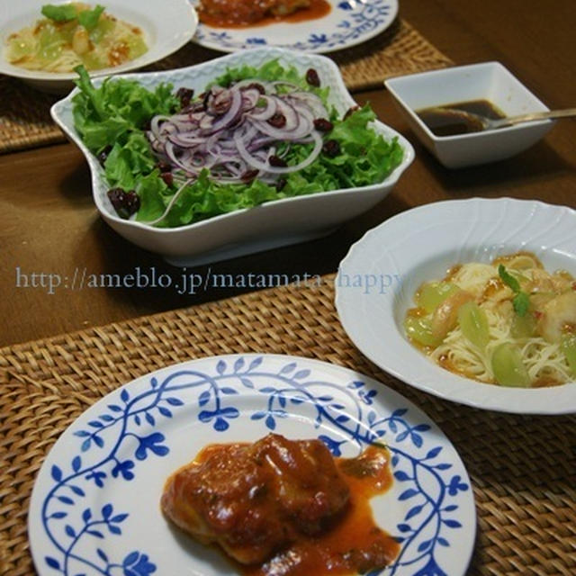 【パスタと鶏肉のトマト煮込みの夕食とVAIOとお知らせ】