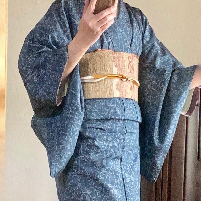 カジュアル着物で一日過ごす