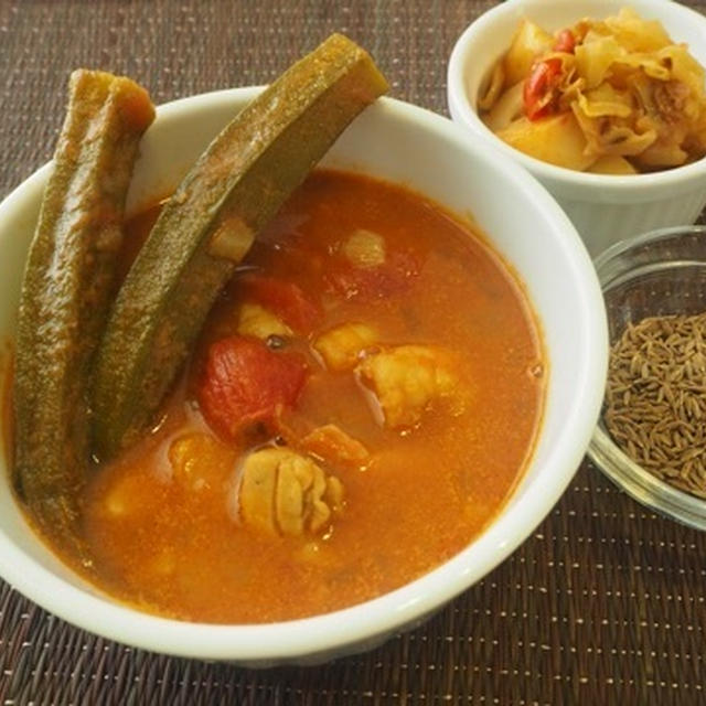 レシピ：海老と鶏肉のカレースープ