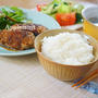 なすの肉詰めメンチカツ（コチュジャンだれ）定食