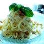 アスパラ缶で冷製パスタ　ヴィシソワーズ風