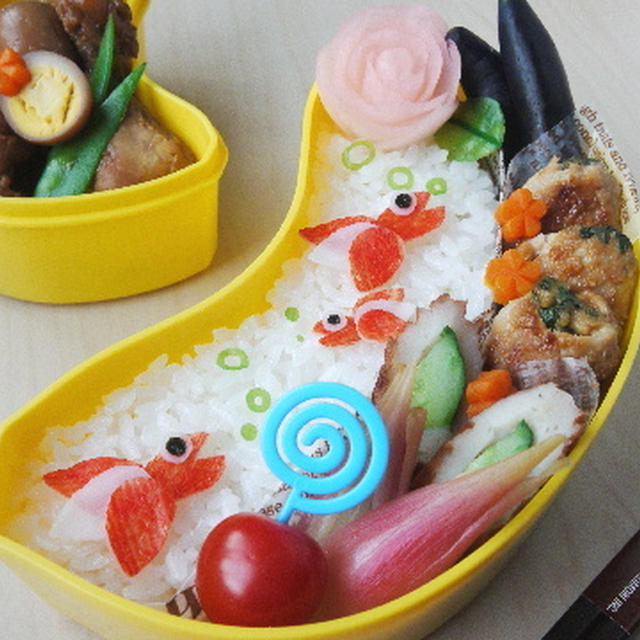 手羽元のサッパリ煮＊金魚のお弁当